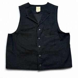 Wah Maker Frontier clothing western black vest made in USA Size XL